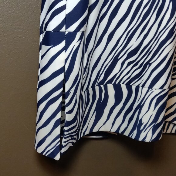 Jude Connally Chris Tunic Top In Midnight Blue Zebra SIZE SMALL - Picture 3 of 6